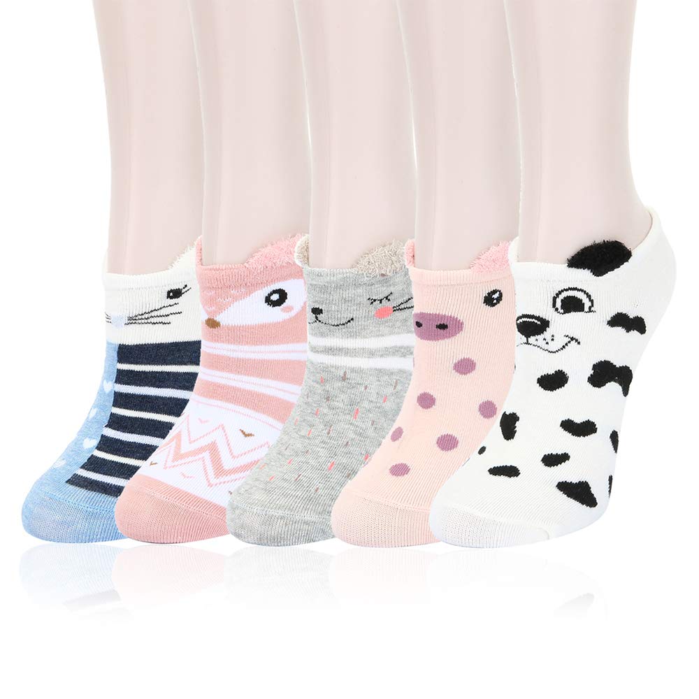 6 Pack Funny Rainbow Unicorn Ankle Socks Bulk Novelty Gifts for Her Girls Women