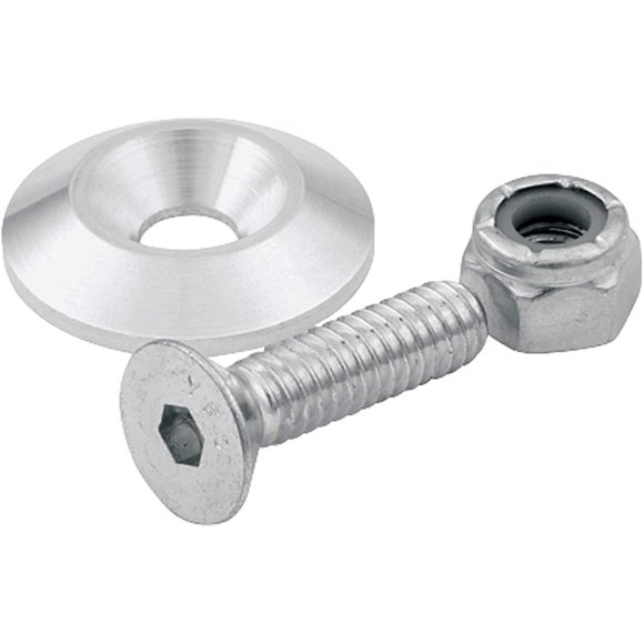 Allstar Performance ALL18632 1/4" x 1" Countersunk Bolt Kit with 1" OD Washer, (Set of 10)