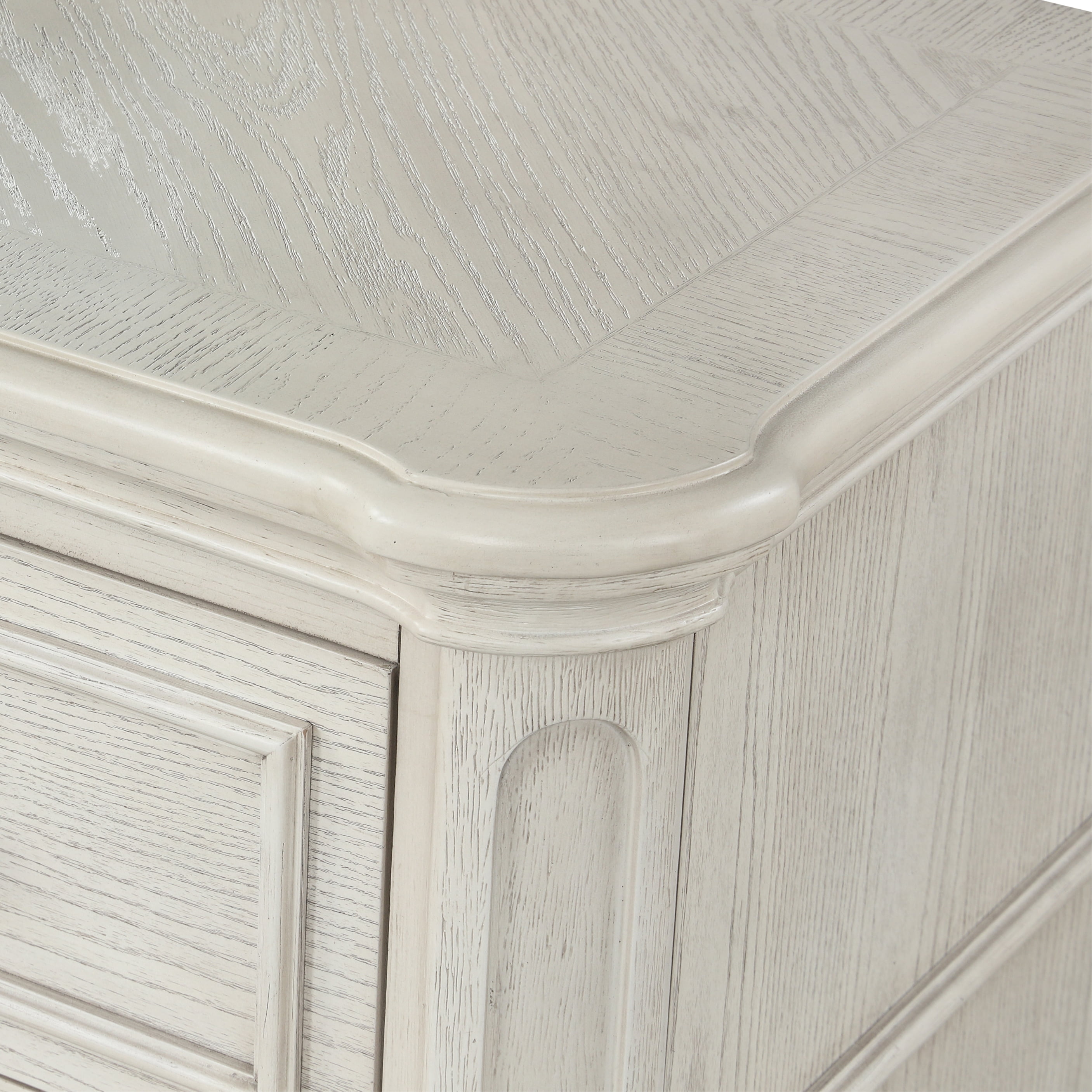Roundhill Furniture Nelson 2-Drawer Bedroom Nightstand, Antique White