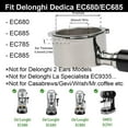 thumbnail image 3 of 51mm Bottomless Portafilter 3 ears Only Compatible with Delonghi Dedica EC680/EC685 | Filter Basket 0.3mm Pores, 3 of 8