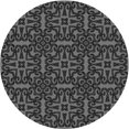 thumbnail image 1 of Ahgly Company Indoor Round Patterned Charcoal Black Area Rugs, 4' Round, 1 of 6