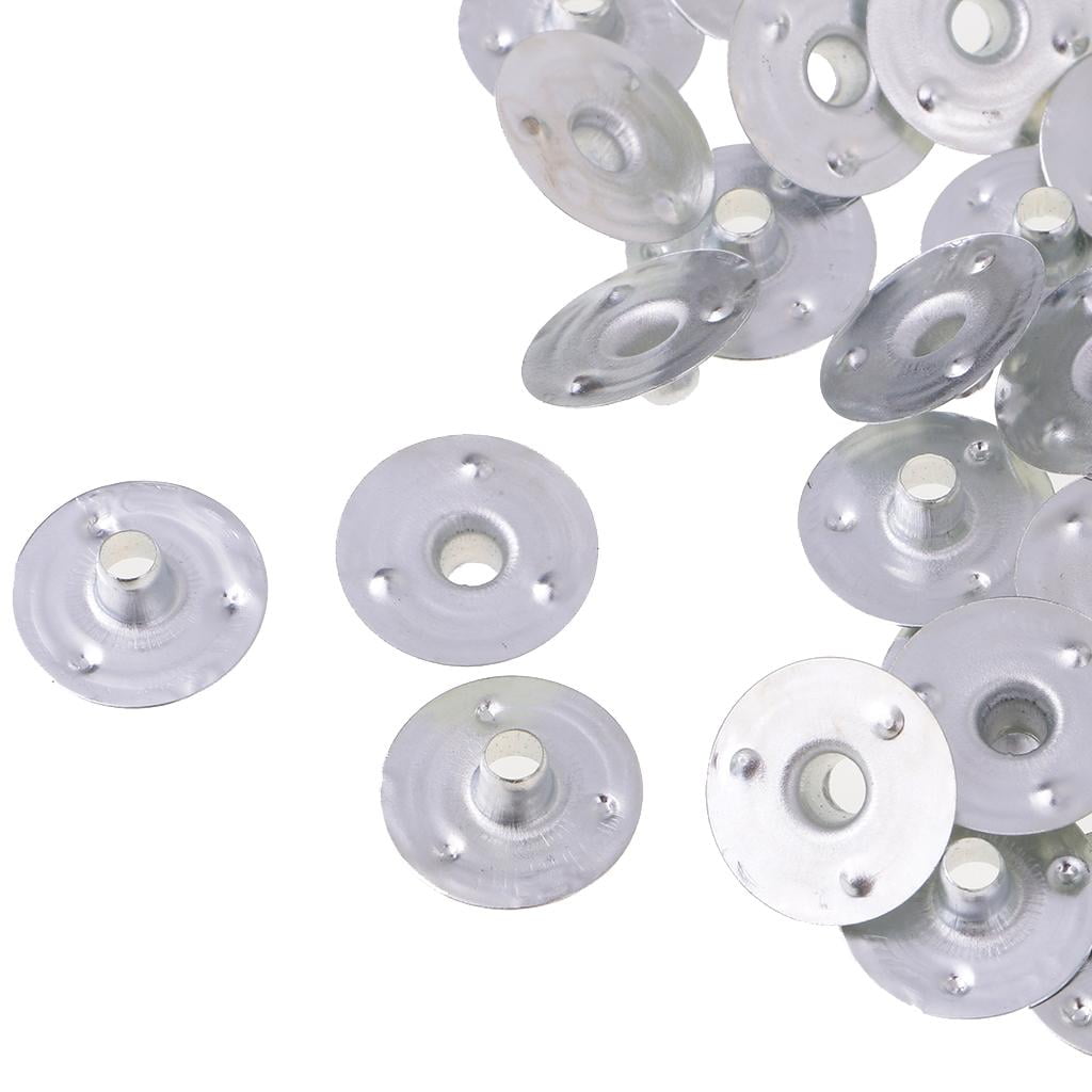 GUOOL 5- 500 Pieces Metal Candle Wick Sustainers Tabs Base for Candle Making 6 Pcs