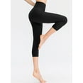 thumbnail image 5 of LOMGXIU Womens High Waist Tummy Control Cropped Capri Yoga Pants Buttery Soft Workout Leggings with Pockets, 5 of 6