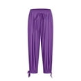 thumbnail image 5 of UAMVSH Capri Pants for Women Casual Elastic Waist Baggy Cinch Bottom Capris with Pockets Soft Summer Drawstring Bloomer Lounge Pants, 5 of 7