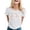 Blanc, variante sur T-Shirts pour Femmes - Haut à Manches Courtes et Col Rond avec Imprimé Lettre Décontracté pour Usage Quotidien, Tricot Doux et Respirant