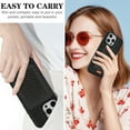 thumbnail image 6 of Case for iPhone 13 Pro, Carbon Fiber Back Case + Carbon Fiber Back Card Bag, RFID Blocking Anti-Scratch Protective Magnetic Kickstand Phone Case Cover for iPhone 13 Pro, Black, 6 of 10
