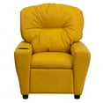 thumbnail image 5 of Yellow Vinyl Kids Recliner with Cup Holder, 5 of 6