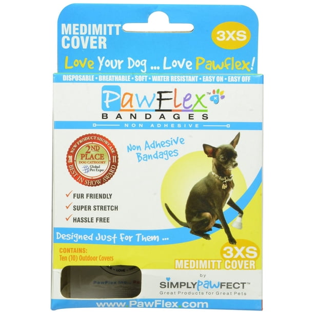 PawFlex Bandages Medimitt Bandage Cover for Pets, XXXSmall Walmart