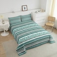 thumbnail image 4 of Erosebridal Vintage Aztec Bedding King Comforter Set, Turquoise Triangle Comforter Sets King Size, Tribal Hippie Reversible Down Comforter, Breathable Room Decorative, 3pcs, 4 of 8