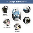thumbnail image 5 of Large Clear PVC Backpack Heavy Duty See Through Backpack for Adults Work Travel, Blue Elephant Printed 12L, 5 of 8