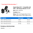 thumbnail image 2 of Engine Mount Kit 3 - Compatible with 2003 - 2007 Nissan Murano 3.5L V6 2004 2005 2006, 2 of 2