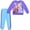 Purple, variant on Frozen Elsa and Anna Girls 2 Piece Crewneck Character Long Sleeve and Jogger Set, 4-6X