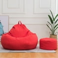 thumbnail image 4 of Size 27.6"x31.5" Multiple Color Indoor Lazy Lounger Super Soft Adults Kids Beanbag Chair Cover Memory Foam Beanbag Chair Cover Furniture Sofa Tatami (Not Included Filling), 4 of 4