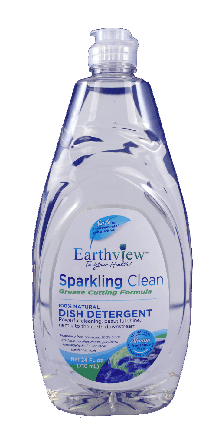 Earthview Dish Detergent, Fragrance Free 2 pk/ 24 oz- Designed for Environmental Sensitivities (MI, MCS, EI)
