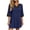 Navy, variant on Womens 3/4 Sleeve Nightgowns Y2k Clothes Casual Lace Trim Loungewear Loose Fitted Soft Sleepshirt Breathable Lightweight V Neck Nightwear