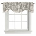 thumbnail image 2 of Summer Marine Life Tie Up Valances Curtain, Adjustable Kitchen Graffiti Corals Shell Conch Sea Starfish Grey Valances for Windows Decor, Rod Pocket Short Curtains Set for Bedroom/Bathroom, 54"x18", 2 of 9