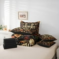 thumbnail image 6 of jejeloiu Orange Rustic Flower Funny Halloween Skull Gothic Skeleton Queen Comforter Sheet Set,Reversible Super Cozy Children Bedding,7pcs, 6 of 8