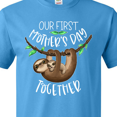 thumbnail image 4 of Inktastic Our 1st Mothers Day Together Cute Mom and Baby Sloth T-Shirt, 4 of 5