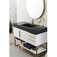 thumbnail image 7 of James Martin Furniture 388-V48-GW-RG-DGG 48 in. Columbia Glossy White & Radiant Gold Single Bathroom Vanity with Glossy Dark Gray Solid Surface Top, 7 of 7