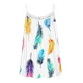 thumbnail image 5 of CYMMPU Clothing for Women Tank Top Printed Spaghetti Strap Loose Camisole Flowy Camis Sleeveless Pleated Tunic Tops Summer Vest Top, 5 of 5