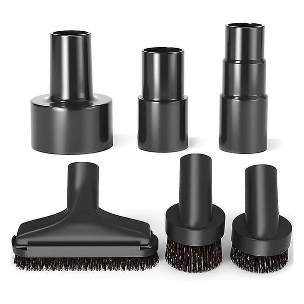 Kit de adaptador de manguera de vacío de 6 piezas, con cepillo de cerdas suaves, plástico