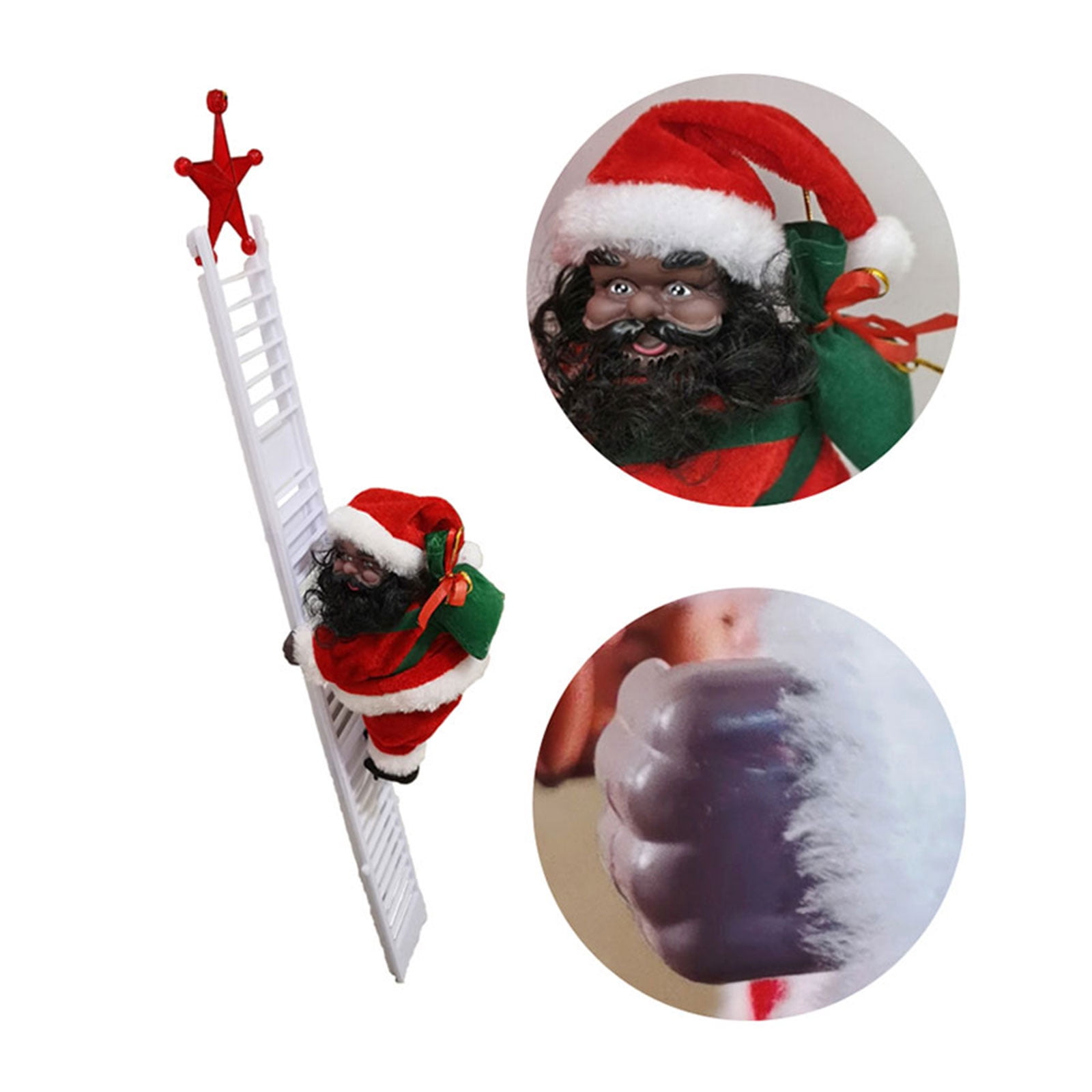 Details about   Electric Climbing Ladder Musical Santa Claus Christmas Tree  Decor Gifts 
