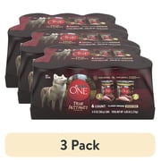 (3 pack) Purina ONE True Instinct Classic Ground Grain-Free Formulas With Real Turkey and Venison, and With Real Chicken and Duck Wet High Protein Dog Food Variety Pack