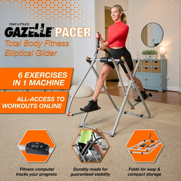 Gazelle Tony Little Pacer Total Body Fitness Workout Exercise Elliptical Glider Walmart