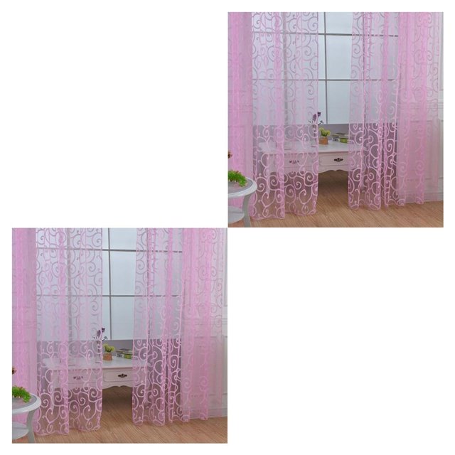 Inteprter Home Window Curtain Replacement Bedroom Flocking Decoration Drape Full Privacy Soft Protection Accessory Breathable Type5 NO5