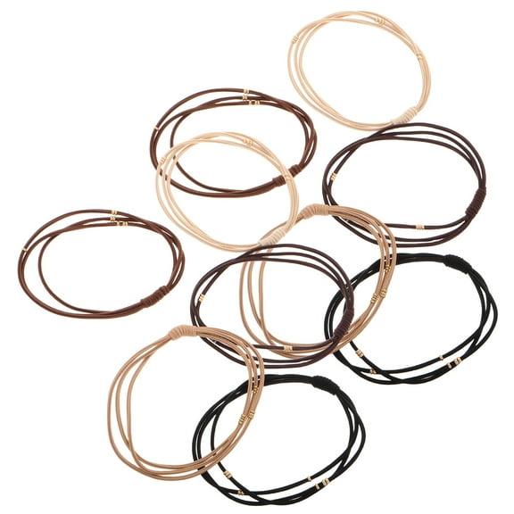 ELAYARD 10Pcs Elastic Hair Bands with Triple Layer Structure and Assorted Colors
