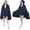 Dark Blue, variant on Tirrinia Wearable Blanket Poncho, Cloak with hood, Women Mom Gift, Adult of All Ages, 1.68 lb