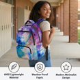 thumbnail image 4 of Chririnla Watercolor Ink Pattern Breathable Backpack with Large Capacity Multi-Pocket Bookbag, Lightweight 17 Inch School Bag for Back to School Casual, 4 of 10