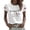 White, variant on Women's Graphic Print T-Shirt Patriotic Union Jack Short Sleeve Round Neck Casual Summer Tee for Holiday