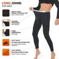 thumbnail image 5 of Thermal Underwear for Men Long Johns With Fleece Lined Set Set Cold Weather Winter Top Bottom, 5 of 5