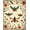 Yellow, Pattern 1, variant on ODIKA 4' x 6' Machine Washable Non-Slip Area Rug, Botanical Bee High Traffic Rug, Beige, 279967