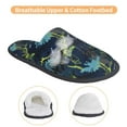 thumbnail image 3 of KLL Cartoon Dinosaur Slippers for Women Men House Slip on Indoor Outdoor Bedroom Furry Fleece Lined Ladies Comfy Anti-Skid Rubber Hard Sole-Large, 3 of 8