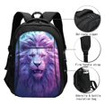 thumbnail image 3 of Balery Cool Lion Head Mochila con carga USB para hombre y mujer - Mochila impermeable y antirrobo para portátil con puerto USB para viajes, trabajo, estudios y universidad, 3 of 7