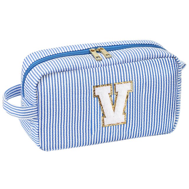 LCXmlly Large Capacity Cosmetic Case Letter Pattern Makeup Storage Pouch Large Capacity Travel Toiletry Portable