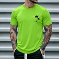 thumbnail image 2 of WAYUTE Mens T Shirts Short Sleeve Crew Neck Hawaii Graphic Tee Breathable Soft Blend Top for Beach Fashion Daily Wear Summer Outdoor T-Shirts, 2 of 4