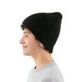thumbnail image 6 of Toptie Winter Cuffed Beanie Knit Hats for Men & Women, Warm & Soft Toboggan Cap-Black, 6 of 6