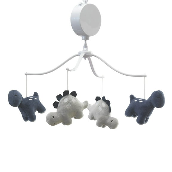 Bedtime Originals Roar Blue/Gray Dinosaur Musical Baby Crib Mobile