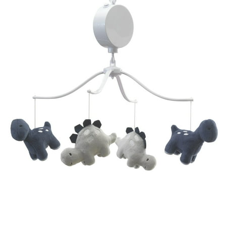 Bedtime Originals Roar Blue/Gray Dinosaur Musical Baby Crib Mobile