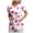 Pink, variant on COMVALUE Scrubs for Women V Neck Short Sleeve Animal Print Nursing Uniform Top with Pockets Stretch Medical Scrub Shirt (Yellow, S)