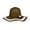 Brown, variant on Wide Brim Hat - 2 Tones w/ Flower - Black - HT-H2270BK