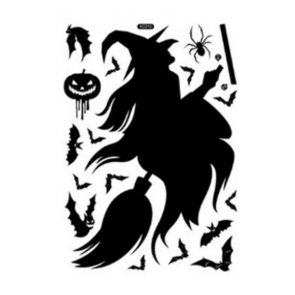 Riforla Halloween Shadow Window Sticker Halloween Window Home Halloween Horror Decoration Home Decor Stickers Stickers B