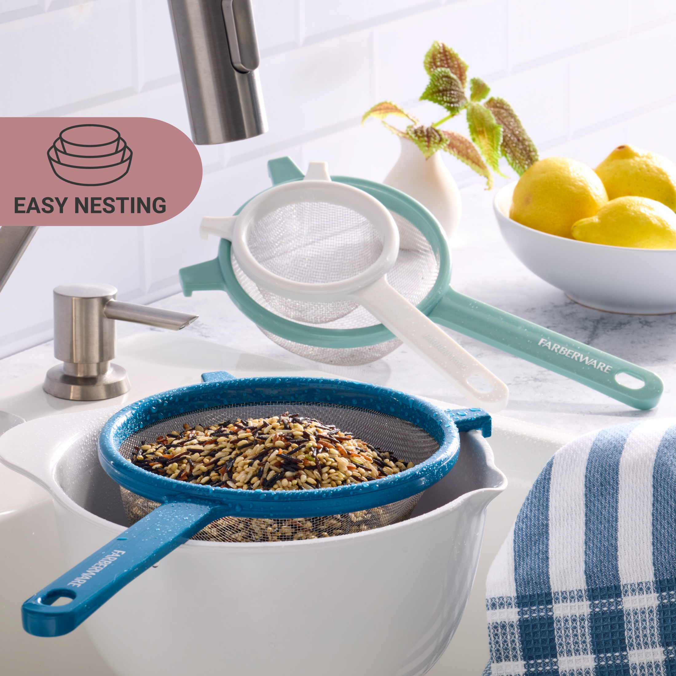 Farberware Fine Mesh Strainer Set of 3 photo 6