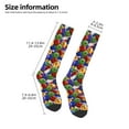 thumbnail image 2 of Fotbe Bowling Colorful Calcetas Divertidas Estampadas para Hombre y Mujer, Calcetas de Algodón hasta la Rodilla para Caminar, Correr, Enfermería y Embarazo, 2 of 6