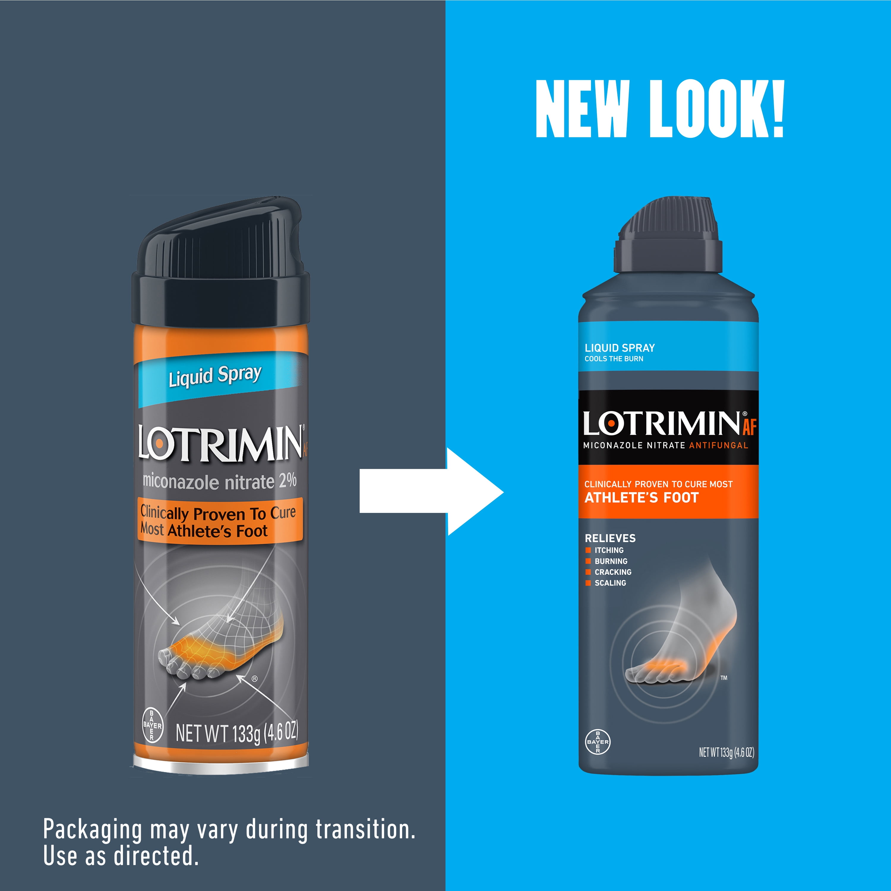 Lotrimin AF Athlete's Foot Liquid Spray, 4.6 Ounce Spray Can