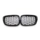 thumbnail image 1 of Rejillas riñón diamante cromadas Kuymtek 1 par para E39 5 Series M5 99-03, 1 of 9
