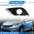 thumbnail image 2 of Parrilla de Luz de Niebla Frontal Izquierda No.622576W80A Inserciones de Cubierta de Luz de Niebla Inferior Frontal para Nissan Versa 2015-2018 Tono Negro Plateado ABS 1 Pc, 2 of 6